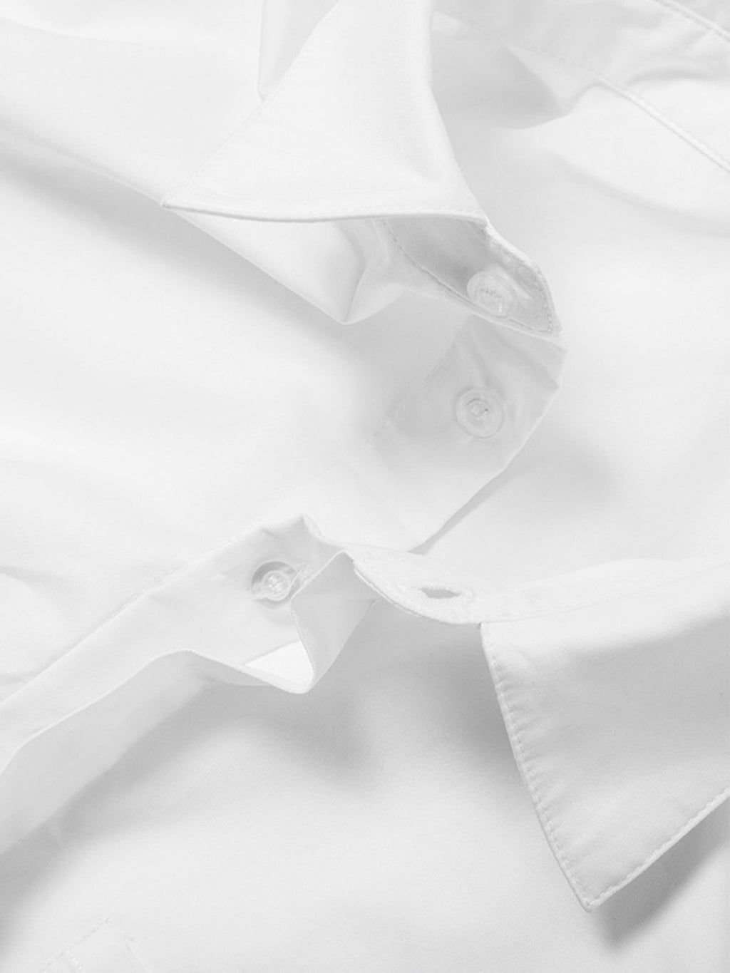 Ava Women's Cropped Long Sleeve Shirt | 100% Cotton, Asymmetrical Hem
