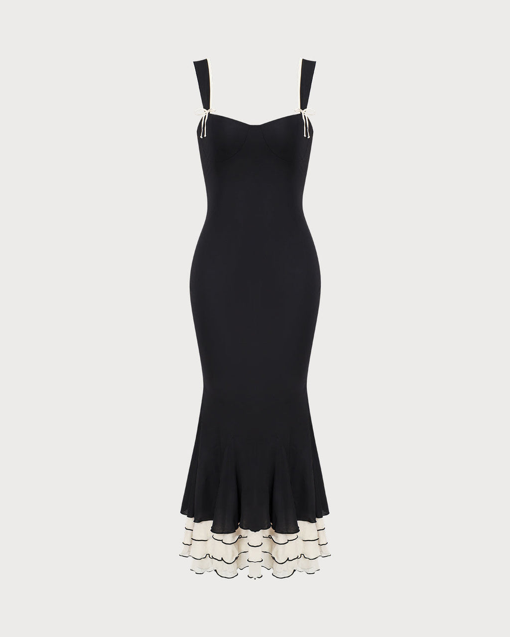 Bella Women's Black Maxi Dress | Sweetheart Neck, Bodycon Fit