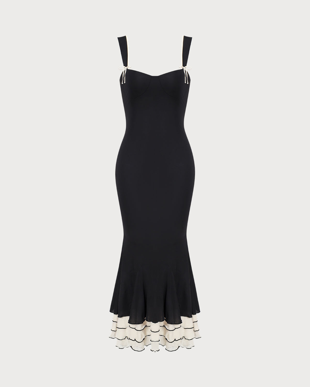 Bella Women's Black Maxi Dress | Sweetheart Neck, Bodycon Fit