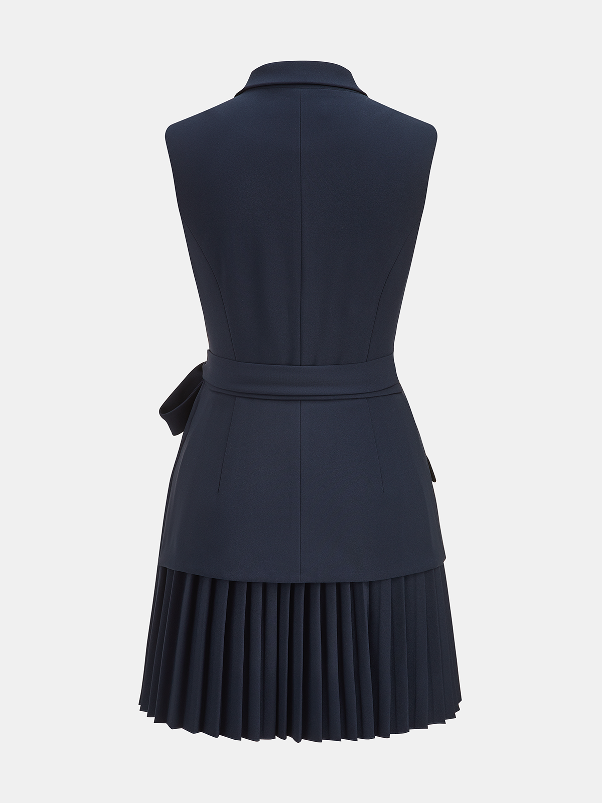 Bella Women's Blazer Dress | Woven Fabric, Belted Sleeveless Mini Dress