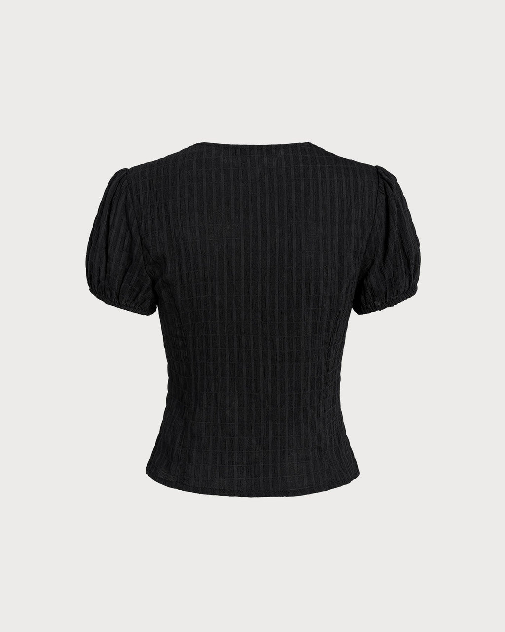 Bella Women's Blouse | Jacquard Puff Sleeve Top, Vintage Lace Trim