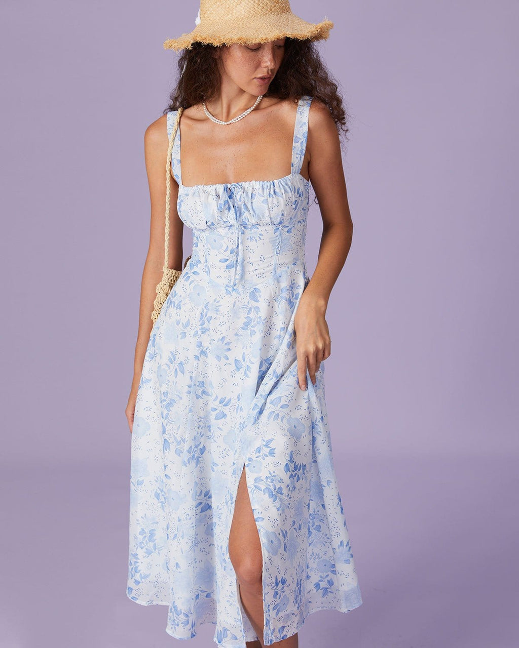Bella Women's Midi Dress | Floral Print, Sleeveless