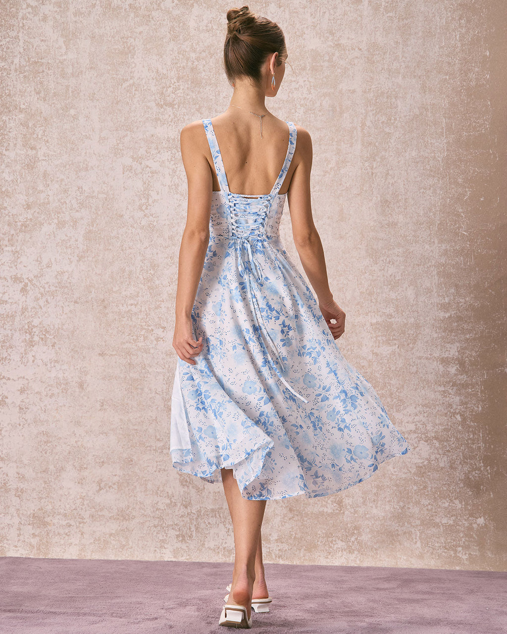 Bella Women's Midi Dress | Floral Print, Sleeveless