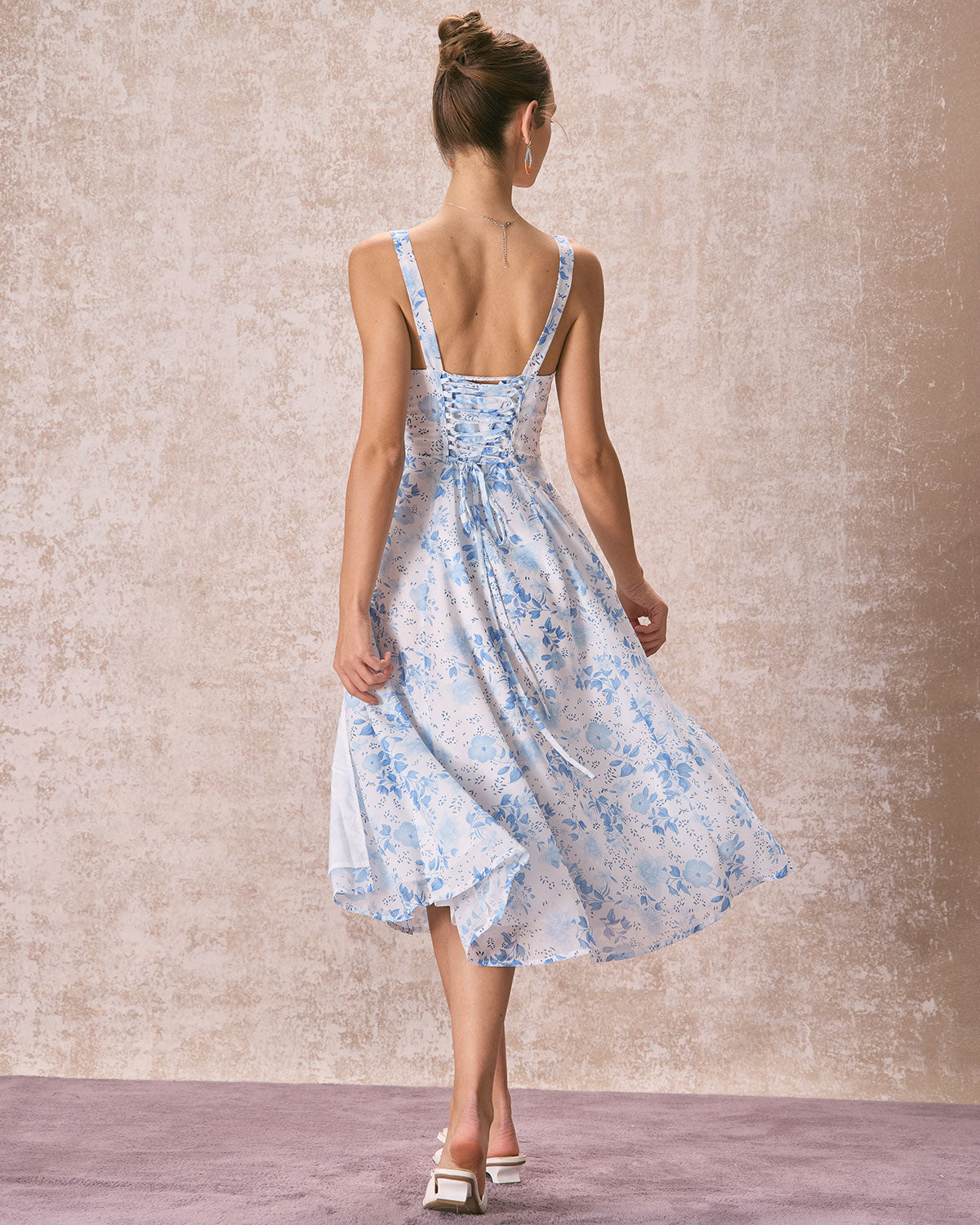 Bella Women's Midi Dress | Floral Print, Sleeveless
