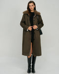Briella Women's Winter Coat | Reversible Faux Fur Collar, Loose Fit