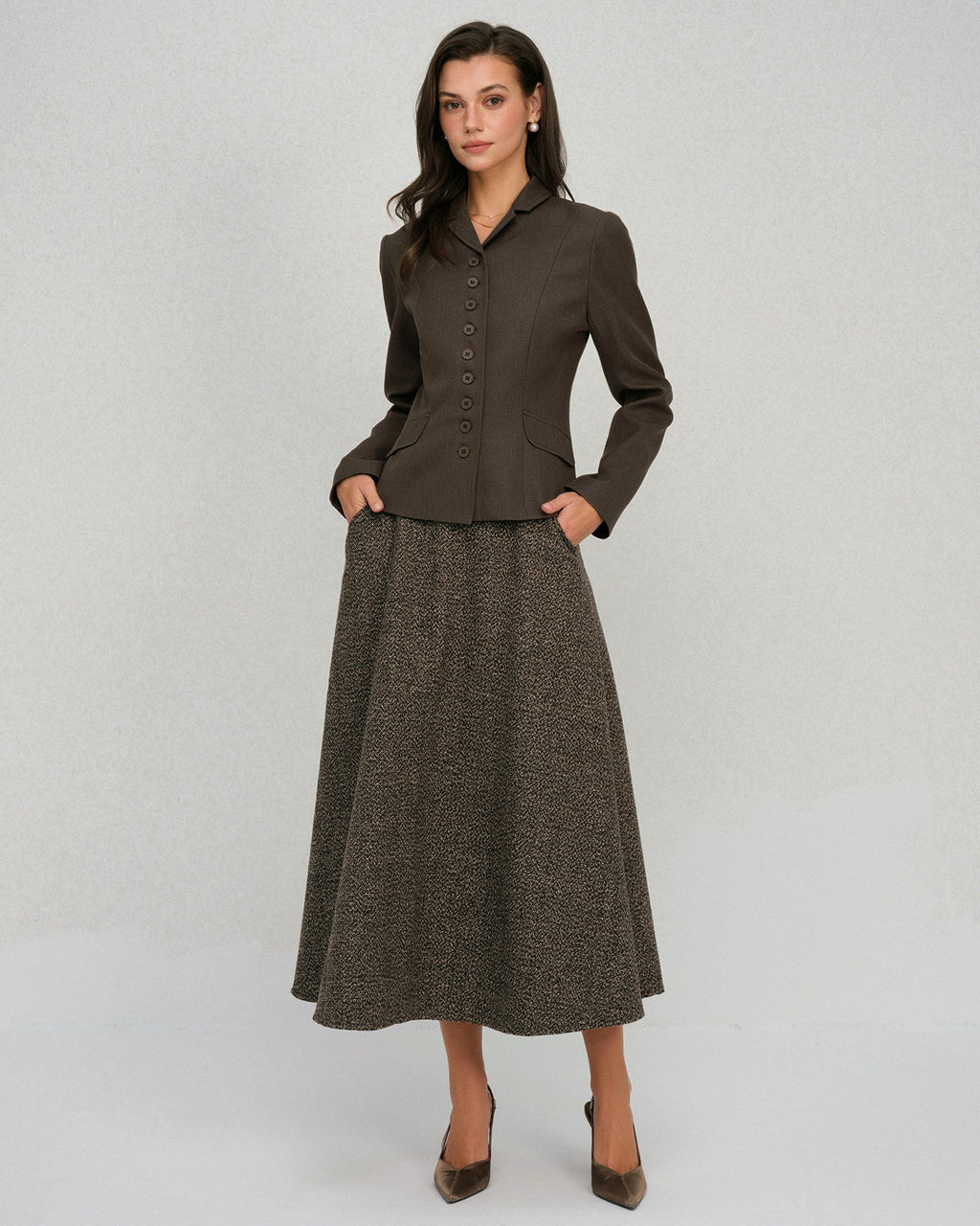 Cameron Women's Jacket | Worsted Woven, Single Breasted Office Wear