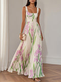 Celine Women's Maxi Dress | Lightweight Chiffon, Pleated A-Line 0