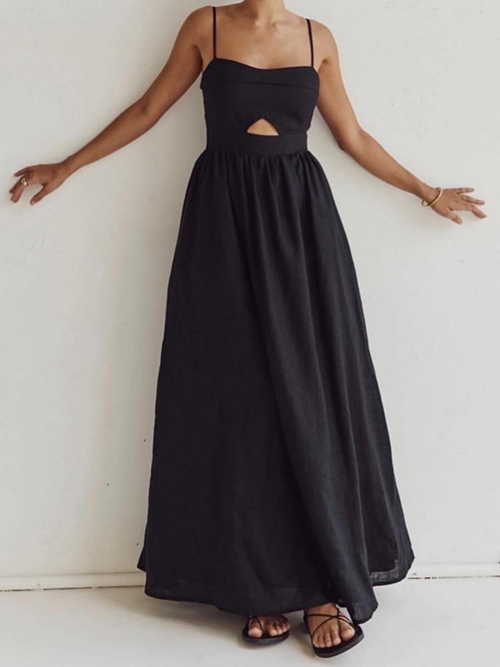 Cora Women's Summer Dress | 100% Cotton, Sleeveless Maxi with Pockets