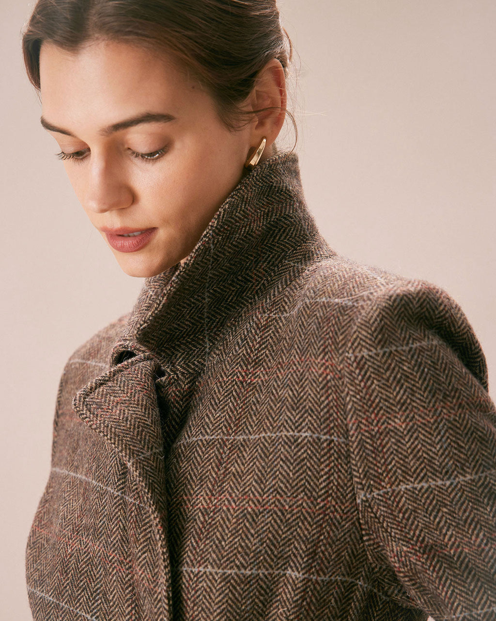 Cora Women's Trench Coat | Double-Breasted Polyester, Belted Waist