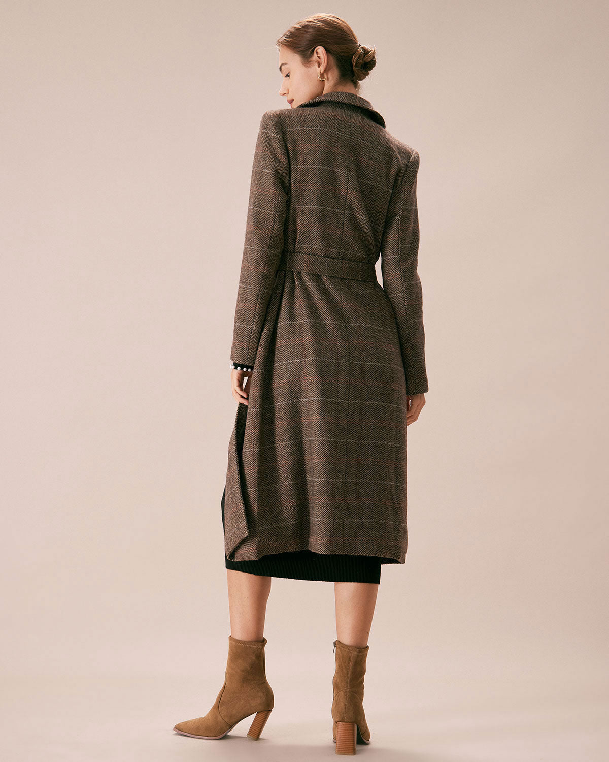 Cora Women's Trench Coat | Double-Breasted Polyester, Belted Waist