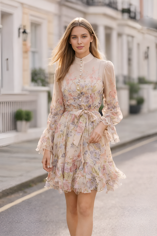 Fiona Women's Mini Dress | Floral Print, Lightweight Fabric