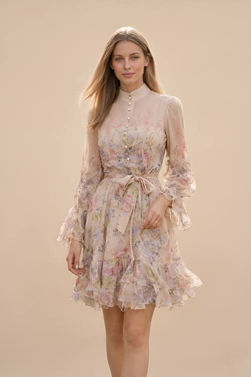 Fiona Women's Mini Dress | Floral Print, Lightweight Fabric