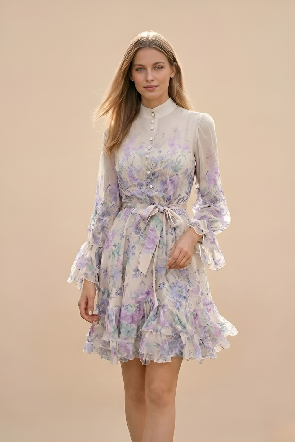 Fiona Women's Mini Dress | Floral Print, Lightweight Fabric