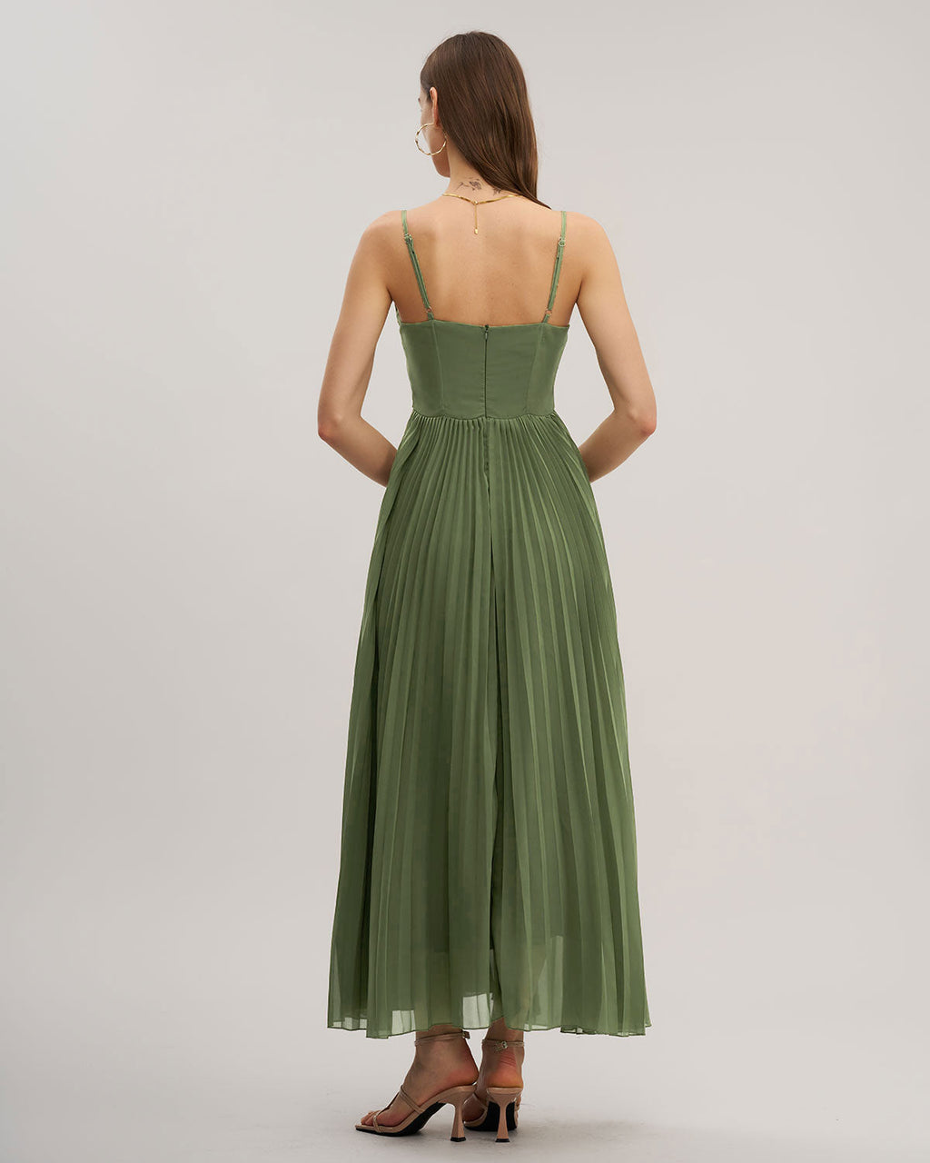 Giselle Women's Maxi Dress | Polyester Chiffon, Sweetheart Neckline