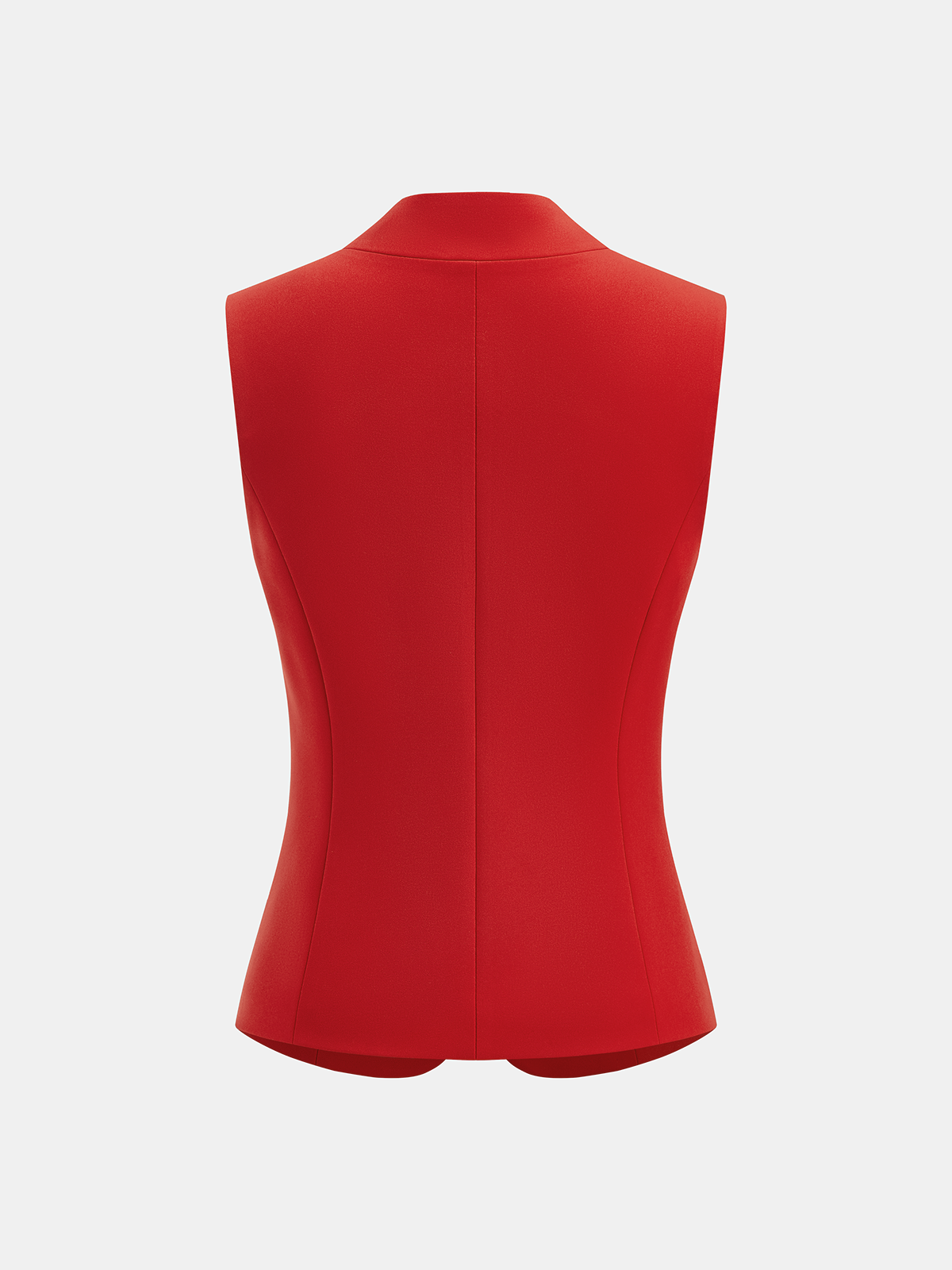 Mara Women's Black Vest | Woven Fabric, Sleek Sleeveless Blazer