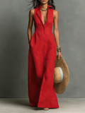 Mara Women's Maxi Dress | Linen Blend, Sleeveless 0