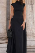 Mira Women's Maxi Dress | Metallic Decor, Sleeveless Formal 0
