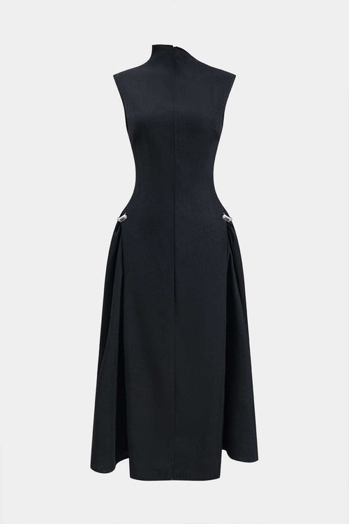 Mira Women's Maxi Dress | Metallic Decor, Sleeveless Formal 1