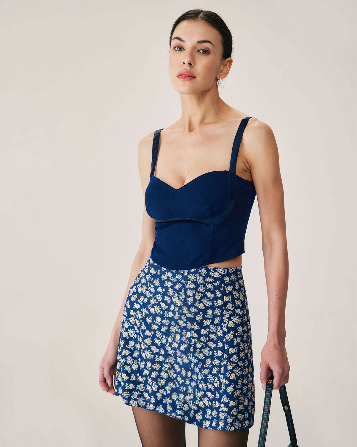 Nora Women's A-Line Mini Skirt | Floral Pattern, Polyester Blend