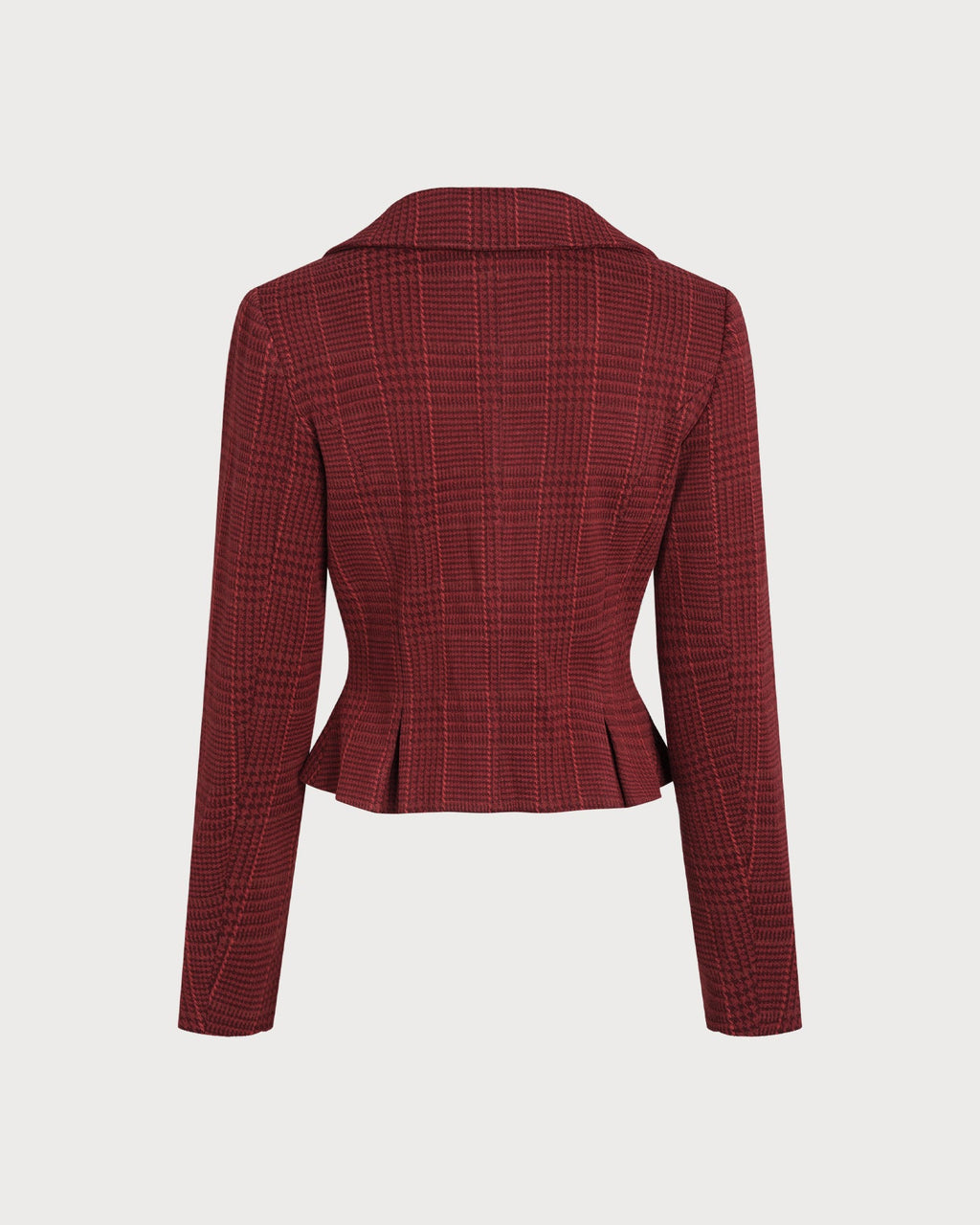 Raven Women's Jacket | Plaid Double Breasted, Ruched Details