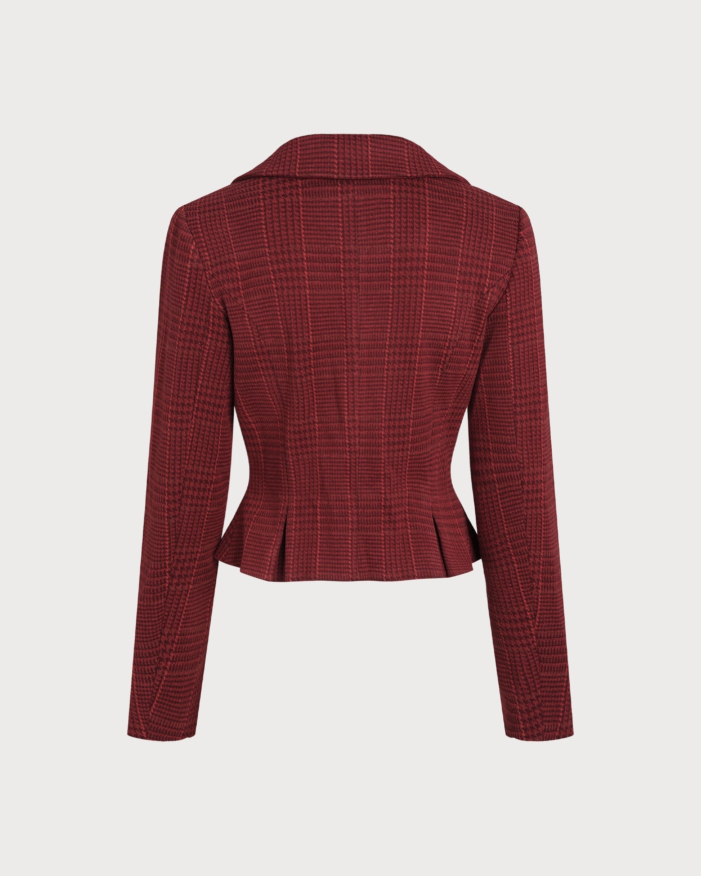 Raven Women's Jacket | Plaid Double Breasted, Ruched Details