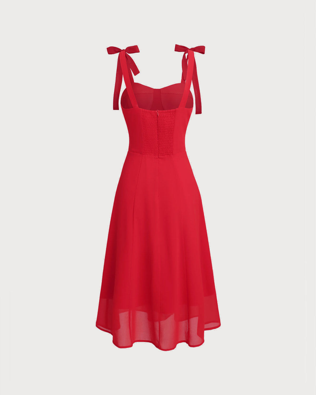 Rhea Women's Midi Dress | Sweetheart Neck, A-Line Polyester