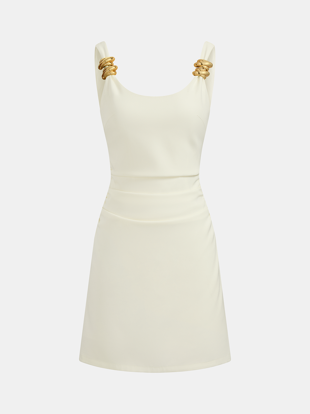 Riley Women's Bodycon Mini Dress | Linen Blend, Low-Cut Neckline