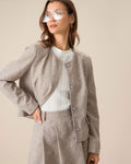 Riley Women's Jacket | Polyester Blend, Tailored Fit, Khaki