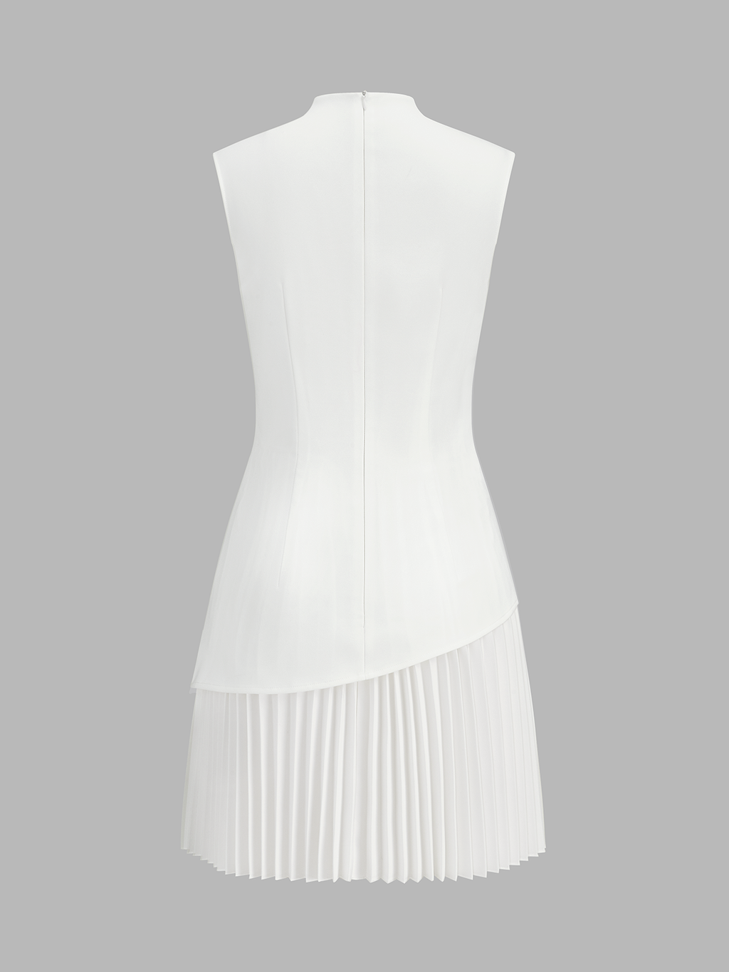 Sienna Women's Mini Dress | Asymmetrical Pleats, Sleeveless Cocktail