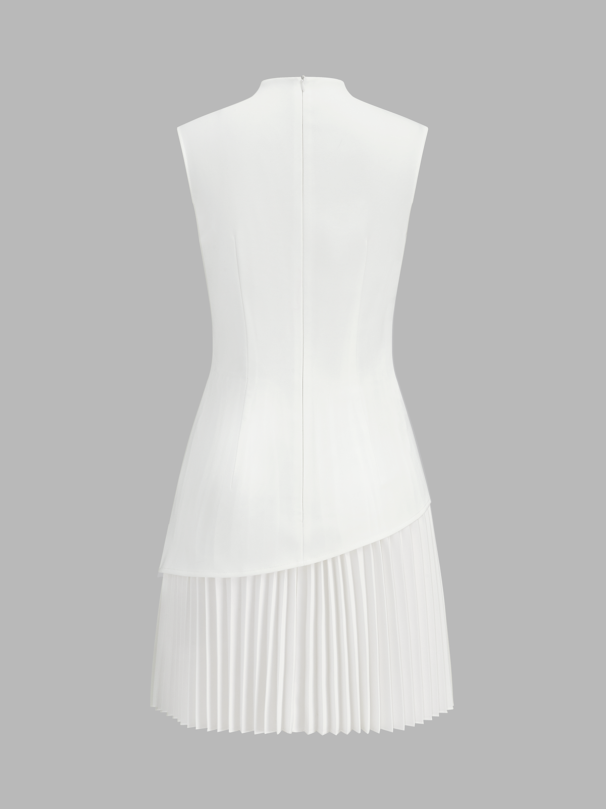 Sienna Women's Mini Dress | Asymmetrical Pleats, Sleeveless Cocktail
