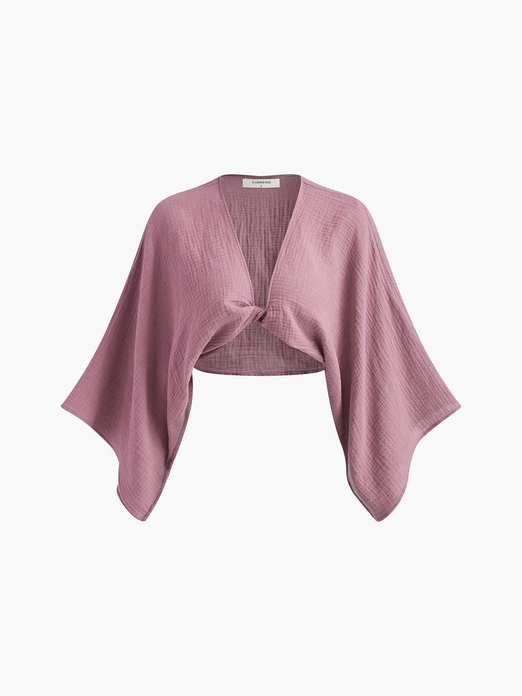 Talia Women's Blouse | 100% Cotton, Cropped Tie-Front Long Sleeve Top