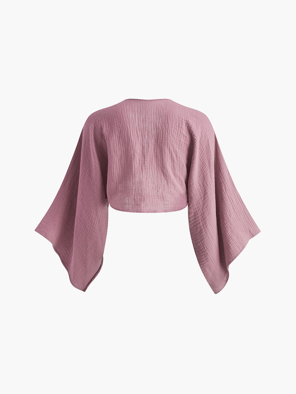 Talia Women's Blouse | 100% Cotton, Cropped Tie-Front Long Sleeve Top