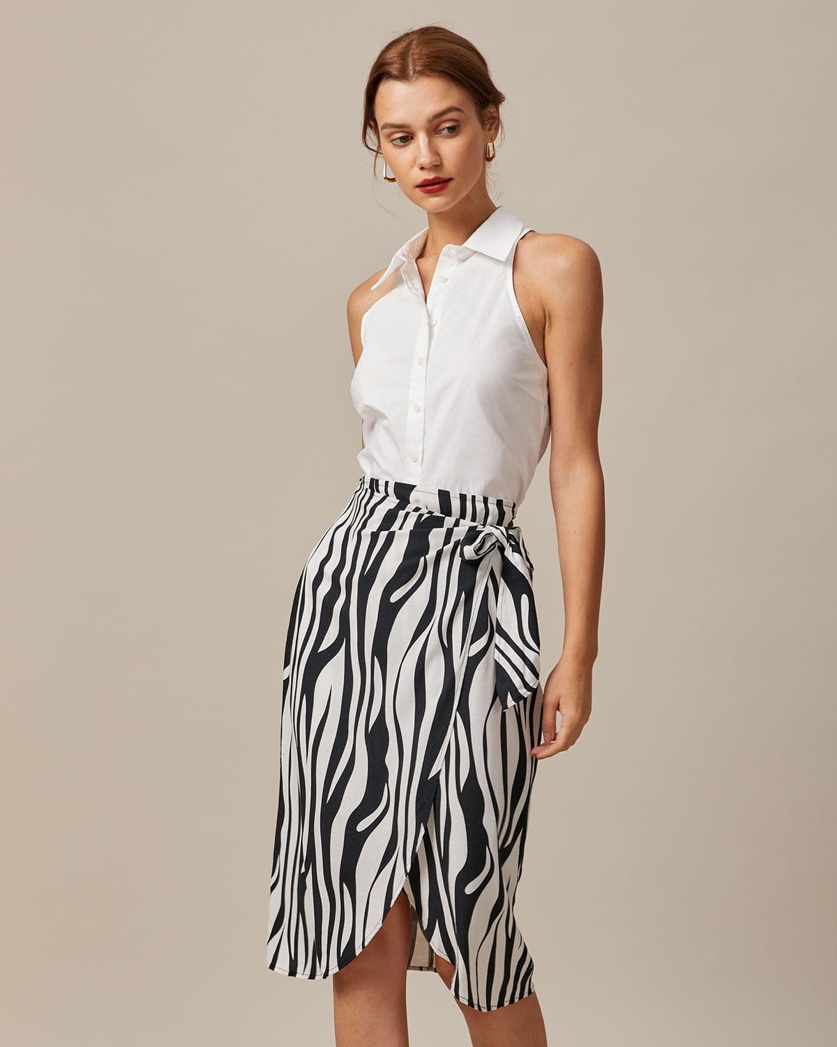 Willa Women's Shirt | 100% Cotton, Collared Sleeveless Blouse